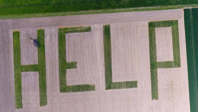 Французский фермер вырастил на поле пшеницы слово "HELP