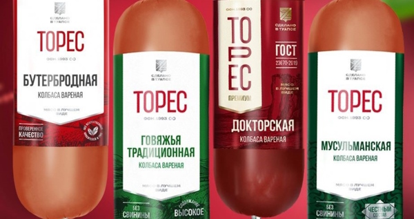 Дизайн упаковки мясокомбината Торес